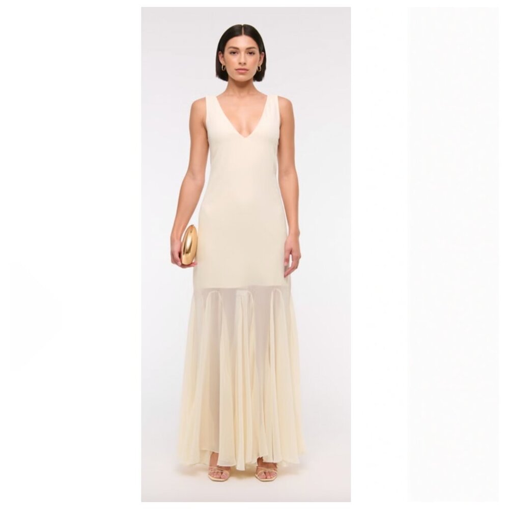 Abercrombie Plunge Godet Skirt Maxi Dress - Picture 7 of 7